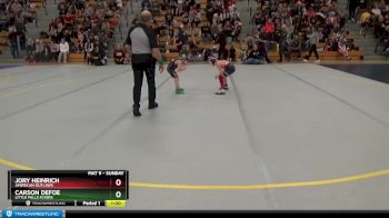 50 lbs Champ. Round 2 - Jory Heinrich, American Outlaws vs Carson DeFoe, Little Falls Flyers