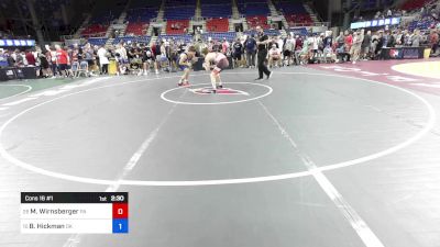 150 lbs Cons 16 #1 - Max Wirnsberger, PA vs Beau Hickman, OK