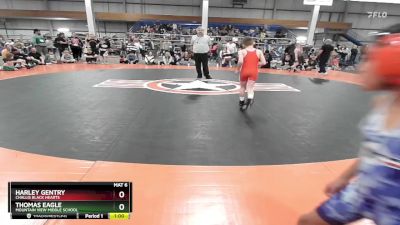 70 lbs Cons. Round 2 - Harley Gentry, Challis Black Hearts vs Thomas Eagle, Mountain View Middle School