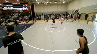 132 lbs Cons. Round 3 - Tate Mikesell, Sanderson Wrestling Academy vs Adan Merino, Charger Wrestling Club