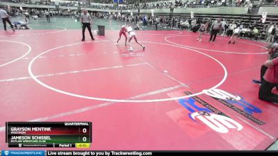 95 lbs Quarterfinal - Jameson Schissel, Outlaw Wrestling Club vs Grayson Mentink, Wisconsin