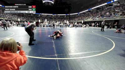 90 lbs Round Of 16 - Brayden Smith, Connellsville vs Troy Evans, Chartiers Valley