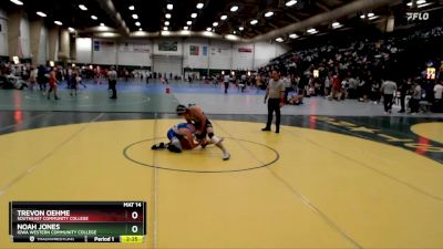 125 lbs Cons. Round 5 - Noah Jones, Iowa Western Community College vs Trevon Oehme, Southeast Community College