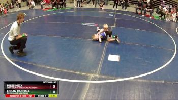 42 lbs Cons. Semi - Miles Heck, Iron County Wrestling Academy vs Logan Radmall, Timpanogos Wrestling