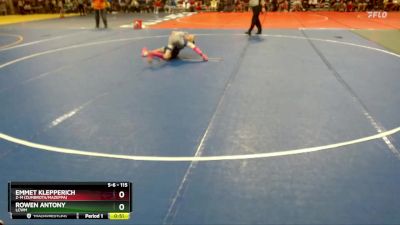 115 lbs Champ. Round 1 - Emmet Klepperich, Z-M (Zumbrota/Mazeppa) vs Rowen Antony, LCWM