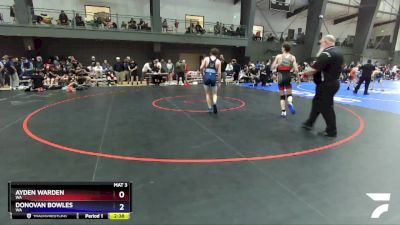 144 lbs Cons. Round 2 - Ayden Warden, WA vs Donovan Bowles, WA