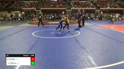 61 lbs Quarterfinal - Easton Myers, Heights Wrestling Club vs Bodie Kistler, Sheridan Wrestling Club