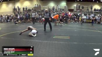 90 lbs Quarterfinals (8 Team) - Reed Wicker, Indiana Outlaws vs Colton Gray, MO Outlaws