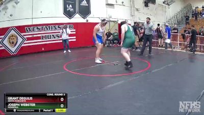 285 lbs Cons. Round 3 - Grant Degulis, Santa Margarita vs Joseph Webster, Monrovia