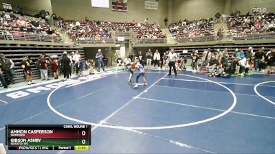 82 lbs Cons. Round 1 - Gibson Ashby, Wasatch WC vs Ammon Casperson, Shootbox