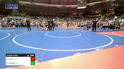 96 lbs Quarterfinal - Tajuan Davis, Team Tulsa Wrestling Club vs Sawyer Shaffer, Caney Valley Wrestling