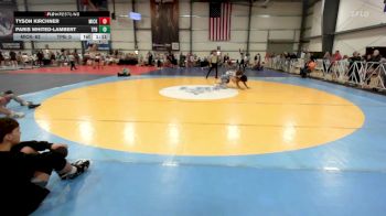 154 lbs Rr Rnd 2 - Tyson Kirchner, Micky's Maniacs Blue vs Paris Whited-Lambert, Terps Pit Bull MS