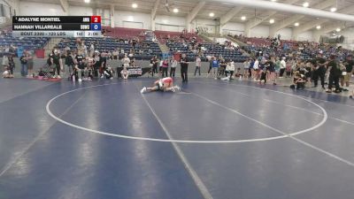 120 lbs 3rd Place Match - Adalyne Montiel, Ascend Wrestling Academy vs Hannah Villareale, Dirty Birds Wrestling Club