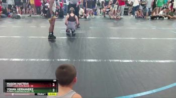 84 lbs Round 2 (10 Team) - Yohan Hernandez, Florida Scorpions Black vs Mason Mattevi, Finger Lakes Elite Black
