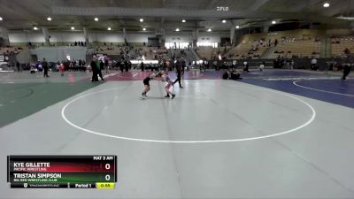 75 lbs Cons. Round 3 - Tristan Simpson, Big Red Wrestling Club vs Kye Gillette, Pacific Wrestling