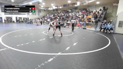 120 lbs Cons. Round 2 - Hayden Huerta, Rosary Academy vs Ashlyn Parisi, Quartz Hill