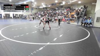 120 lbs Cons. Round 2 - Hayden Huerta, Rosary Academy vs Ashlyn Parisi, Quartz Hill