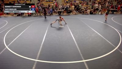 78 lbs Cons. Round 1 - Bennett Sorensen, MN vs Jack Mueller, IL