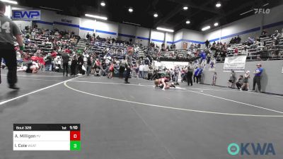 70 lbs Semifinal - August Milligan, Pauls Valley Panther Pinners vs Iker Cole, Weatherford Youth Wrestling