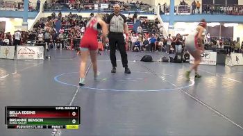 126 lbs Cons. Round 4 - Bella Eddins, Grace vs Breanne Benson, Marsh Valley