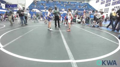 100 lbs Consolation - Brantley Hamilton, Cushing Tigers vs Greysen Parnell, Harrah Little League Wrestling