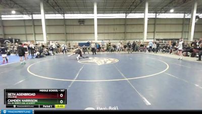 147 lbs Cons. Semi - Camden Harrison, All In Wrestling Academy vs Seth Agenbroad, Vallivue