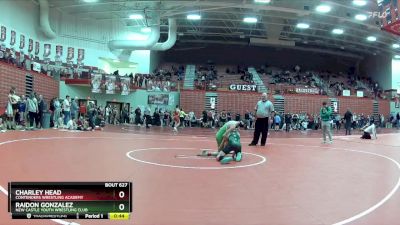100 lbs Cons. Round 1 - Charley Head, Contenders Wrestling Academy vs Raidon Gonzalez, New Castle Youth Wrestling Club