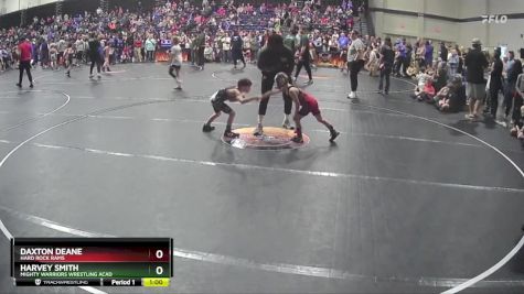 49 lbs Quarterfinal - Harvey Smith, Mighty Warriors Wrestling Acad vs Daxton Deane, Hard Rock Rams