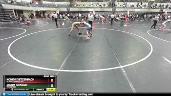 112 lbs Cons. Round 2 - Kohen Dietzenbach, DC Elite Wrestling vs Brady Donlon, Wisconsin