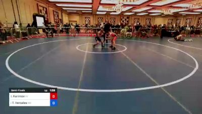 87 lbs Semifinal - Ismatullo Karimov, Ny vs Tyler Verceles, Md