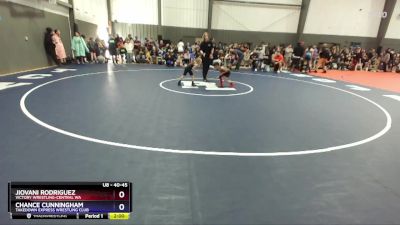 40-45 lbs Round 1 - Jiovani Rodriguez, Victory Wrestling-Central WA vs Chance Cunningham, Takedown Express Wrestling Club