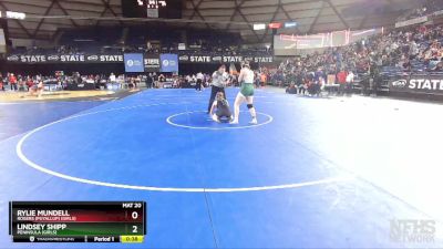 Girls 3A/4A 155 Cons. Round 4 - Rylie Mundell, Rogers (Puyallup) (Girls) vs Lindsey Shipp, Peninsula (Girls)