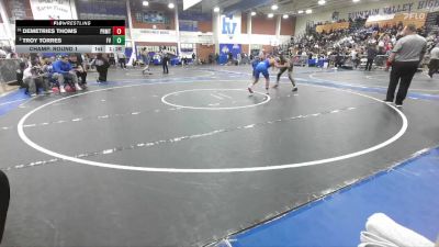 126 lbs Champ. Round 1 - Demetries Thoms, Paramount vs Troy Torres, Fountain Valley