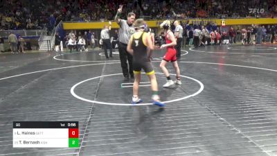 90 lbs Round Of 16 - Lincoln Haines, Gettysburg vs Toby Bernash, Kiski Area