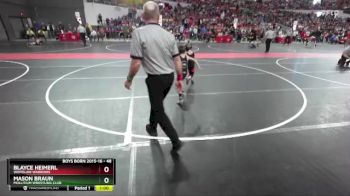 48 lbs Quarterfinal - Mason Braun, Mollitium Wrestling Club vs Blayce Heimerl, Whitelaw Warriors