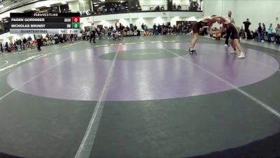 165 Freshman/Soph Quarterfinal - Nicholas Brunst, Baldwin Wallace vs Paden Gordinier, Adrian