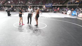 G 165 lbs Cons. Round 2 - Naiya`Dru Aweau, Bossier Girls vs Elaina Fuentas, Belle Chasse Girls