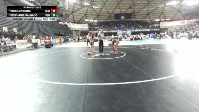 Girls 4A 135 lbs Champ. Round 1 - Stephanie Salgado, Wenatchee (Girls) vs Tess Longoria, Sumner (Girls)
