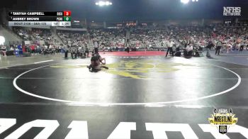 G6A-125 lbs Quarterfinal - Aubrey Brown, PUTNAM CITY NORTH (Girls) vs Taniyah Campbell, DEL CITY (Girls)