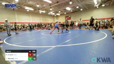 120 lbs Rr Rnd 1 - Hazen Crank, Mojo Mulisha 12U vs Luke Mendez, Broken Arrow Wrestling Club