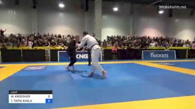 WILLIAM KROEGHER vs TERO TAPIO AHOLA 2021 World Master IBJJF Jiu-Jitsu  Championship