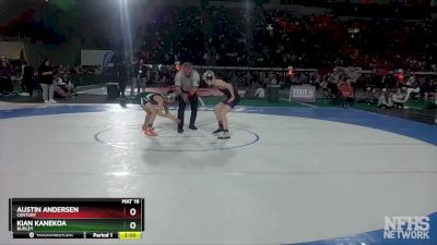 4A 98 lbs Quarterfinal - Austin Andersen, Century vs Kian Kanekoa, Burley