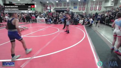 64 lbs Quarterfinal - Elijah Matlock, Sallisaw Takedown Club vs Colten Sumrall, Harrah Little League Wrestling