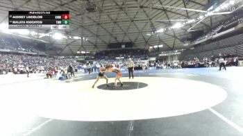 Girls 3A 120 lbs Cons. Round 3 - Audrey Lindblom, Kennewick (Girls) vs Malaya Knighton, Timberline (Girls)