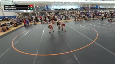 132 lbs Cons. Round 3 - Noah Stingley, Unattached vs Lyric Warner, Unattached