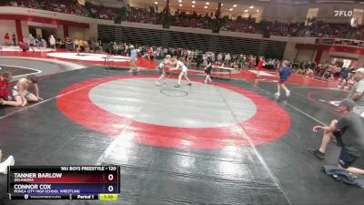 120 lbs Cons. Round 2 - Tanner Barlow, Oklahoma vs Connor Cox, Ponca City High School Wrestling