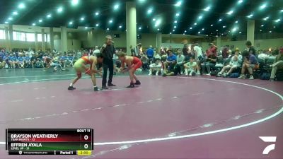 144 lbs Round 4 (6 Team) - Brayson Weatherly, Team Misfits vs Effren Ayala, Level Up