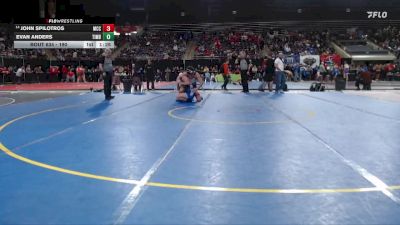 190 lbs Champ. Round 2 - Evan Anders, Timberline vs John Spilotros, McCall