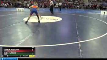 113 lbs Champ. Round 1 - Kade Marker, Minot vs Jetton Wadeson, West Fargo Sheyenne