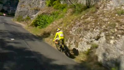 Yellow Jersey Jonas Vingegaard Nearly Crashes As He Bombs Final Descent Of Stage 20 Individual Time Trial Of 2022 Tour De France